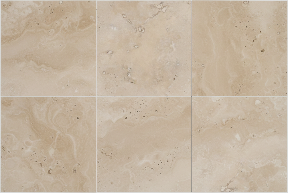 Classic Travertine Filled Close Up