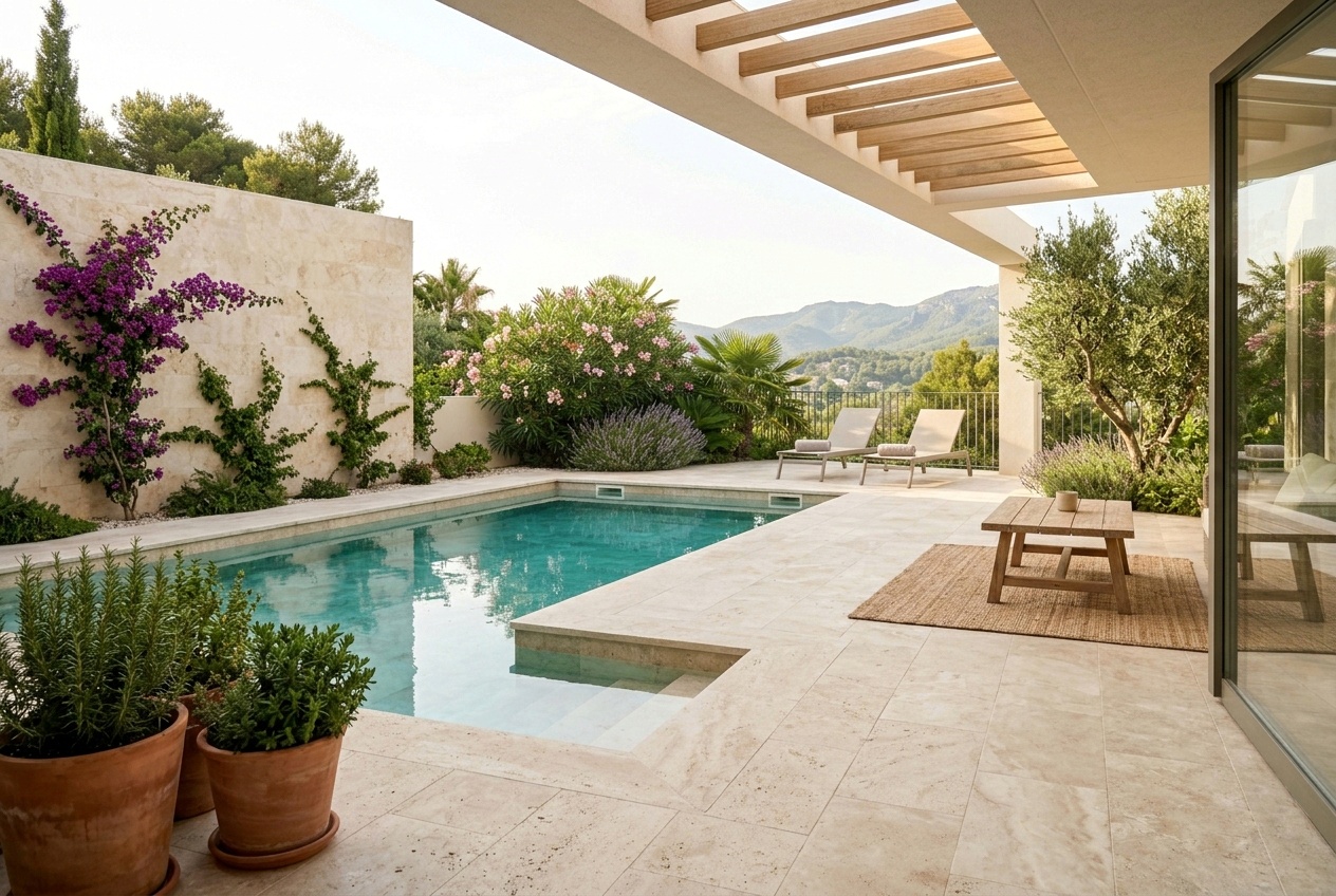 Light Travertine Natural Stone Application