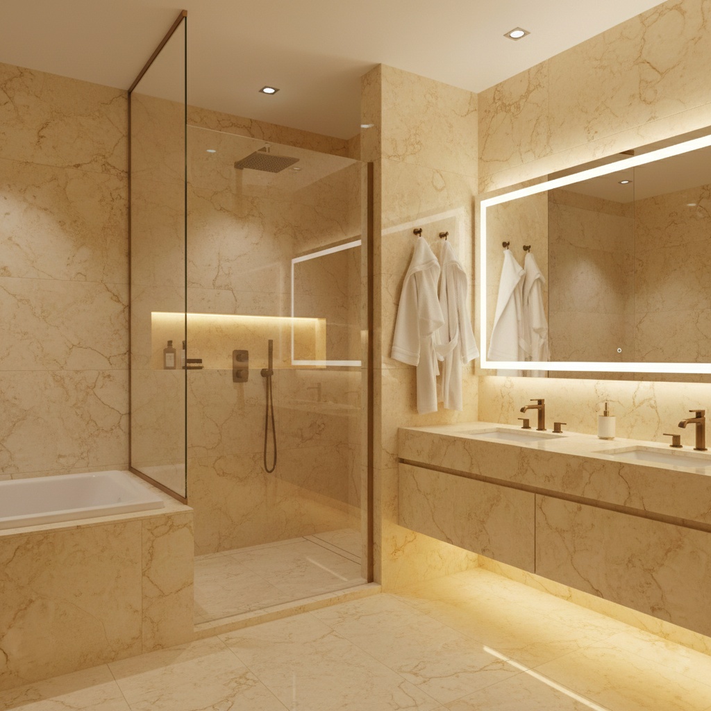 Shandian Beige Bathroom Application