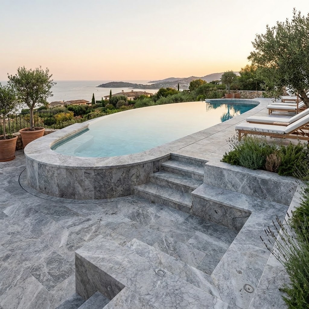 Tundra Grey Marble Application